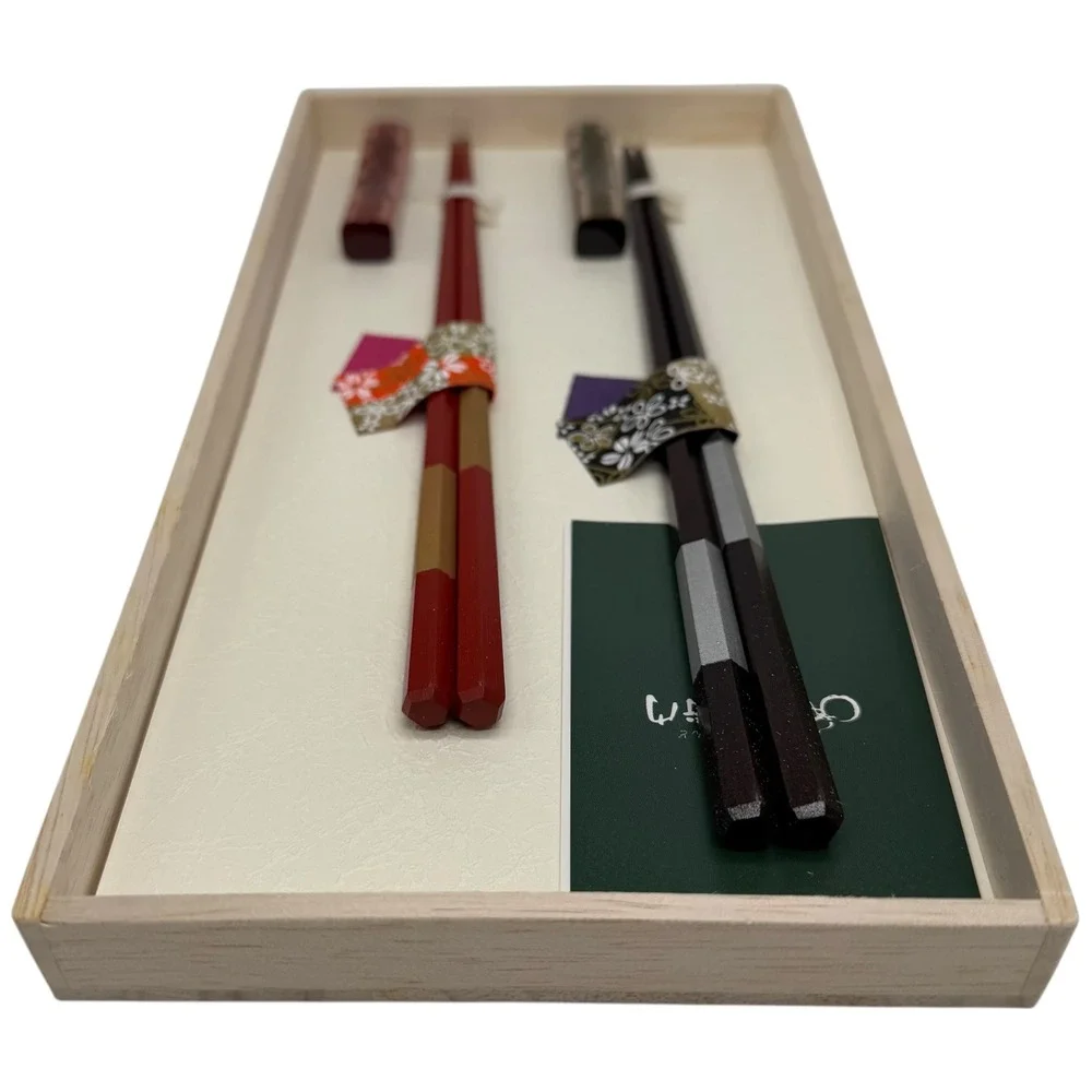 Japanese Chopsticks Set Mt Fuji‎ Wood Gift Box